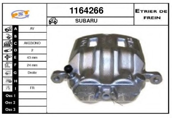 1164266 SNRA Brake System Brake Caliper