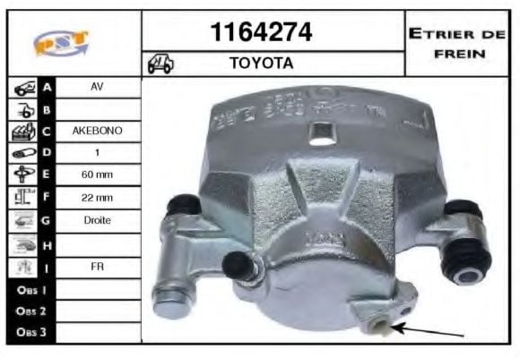 1164274 SNRA Brake System Brake Caliper