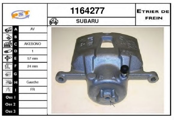 1164277 SNRA Brake System Brake Caliper
