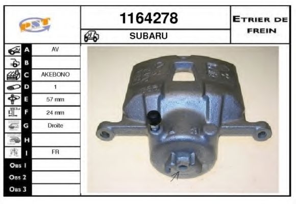 1164278 SNRA Brake System Brake Caliper