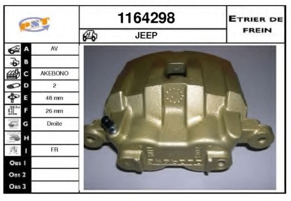 1164298 SNRA Brake System Brake Caliper