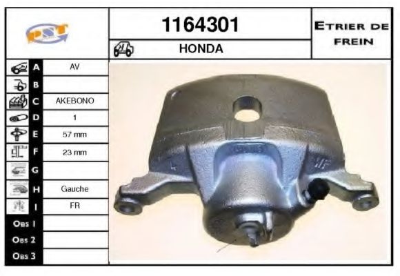 1164301 SNRA Brake System Brake Disc