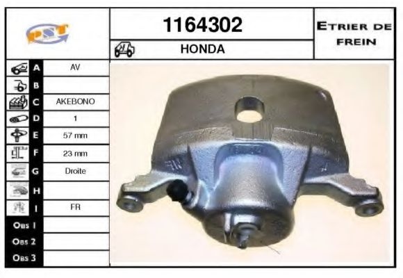 1164302 SNRA Brake System Brake Caliper