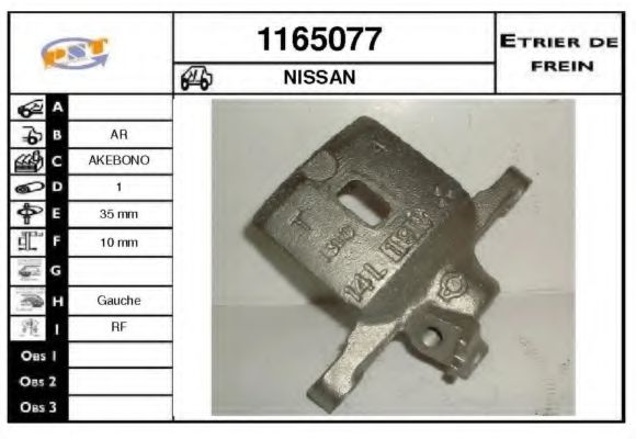 1165077 SNRA Brake System Brake Caliper