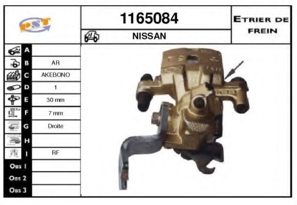 1165084 SNRA Brake System Brake Caliper