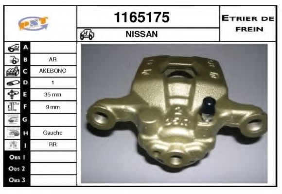 1165175 SNRA Brake System Brake Caliper