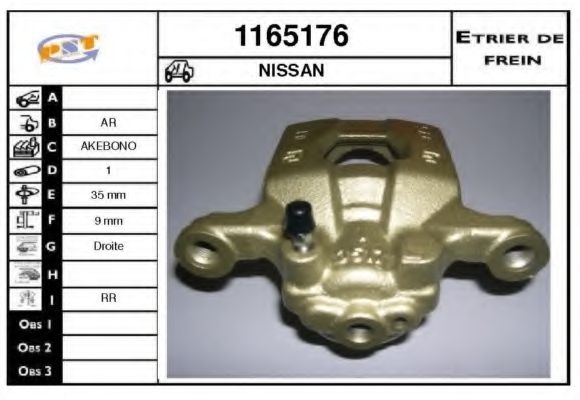 1165176 SNRA Brake System Brake Caliper