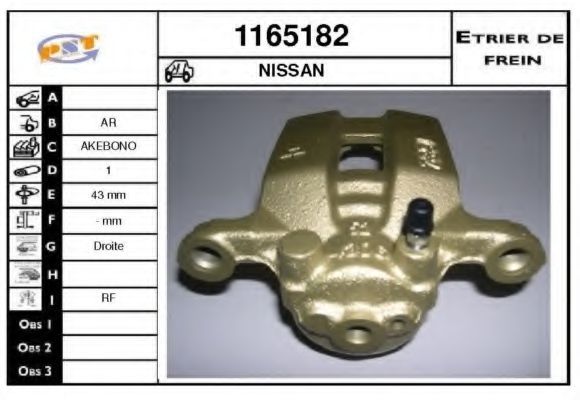 1165182 SNRA Brake System Brake Caliper