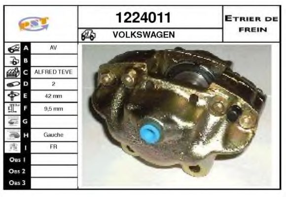 1224011 SNRA Wheel Suspension Track Control Arm