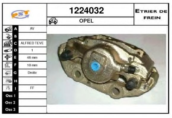 1224032 SNRA Wheel Suspension Track Control Arm