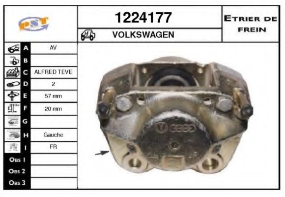 1224177 SNRA Brake System Brake Caliper