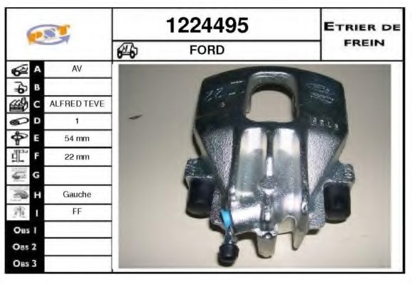 1224495 SNRA Brake System Repair Kit, brake caliper