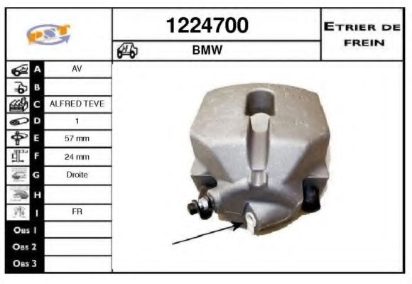 1224700 SNRA Wheel Suspension Track Control Arm