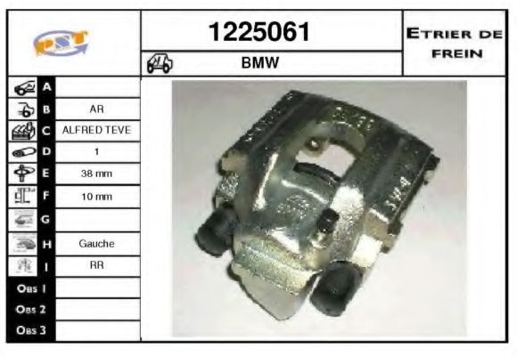 1225061 SNRA Brake System Brake Caliper