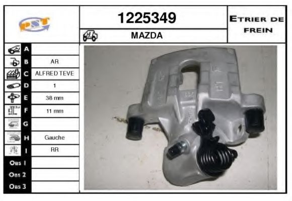 1225349 SNRA Brake System Brake Caliper