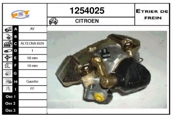 1254025 SNRA Brake System Brake Caliper