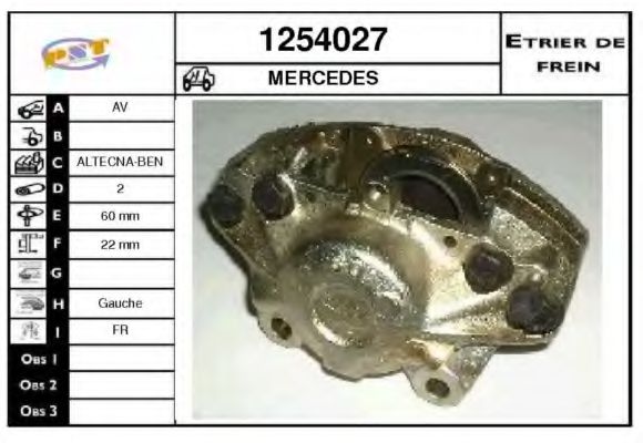 1254027 SNRA Brake System Brake Caliper
