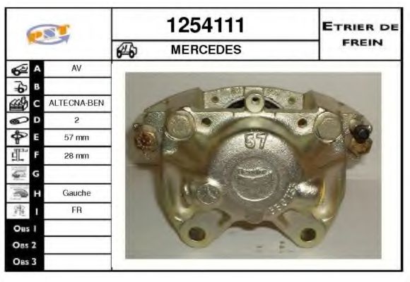 1254111 SNRA Brake System Brake Caliper