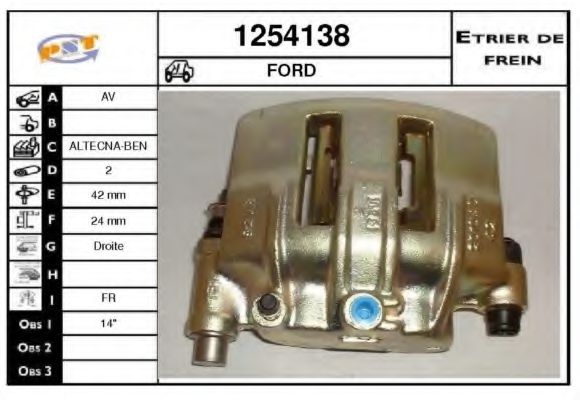 1254138 SNRA Brake System Brake Caliper