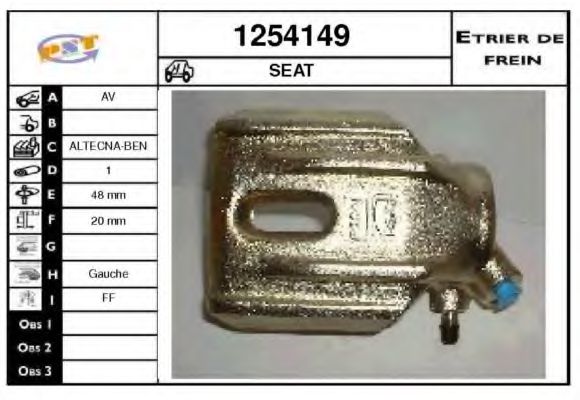 1254149 SNRA Brake System Brake Caliper