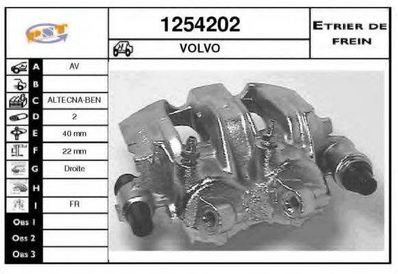 1254202 SNRA Brake System Brake Caliper