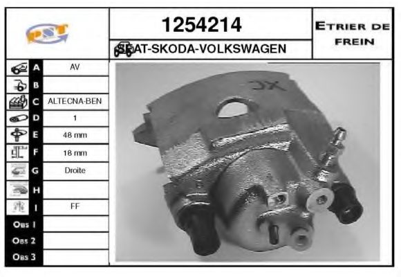 1254214 SNRA Brake System Brake Caliper