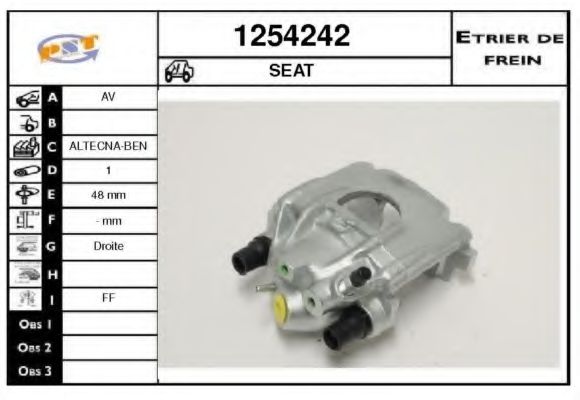 1254242 SNRA Brake System Brake Caliper