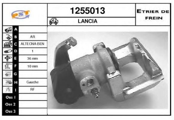 1255013 SNRA Brake System Brake Caliper