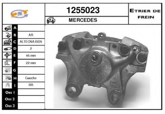 1255023 SNRA Brake System Brake Caliper