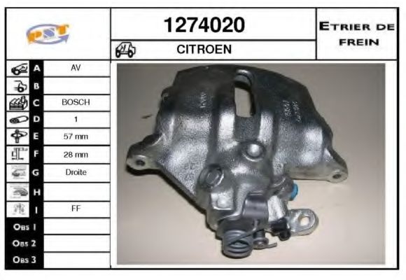 1274020 SNRA Brake System Brake Caliper