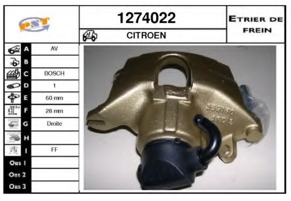 1274022 SNRA Brake System Brake Caliper