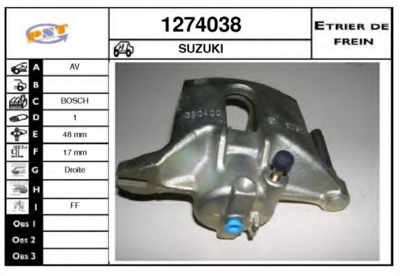 1274038 SNRA Brake System Brake Caliper