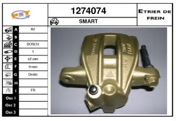 1274074 SNRA Brake System Brake Caliper