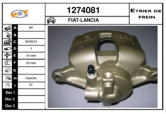 1274081 SNRA Brake System Brake Caliper