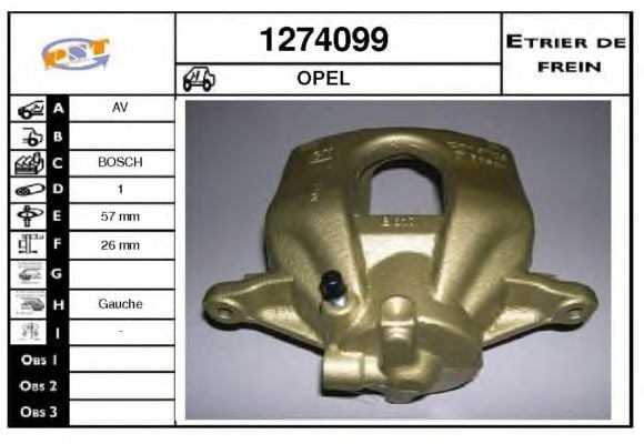 1274099 SNRA Brake System Brake Caliper