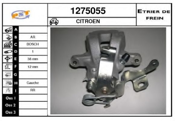1275055 SNRA Brake System Brake Caliper