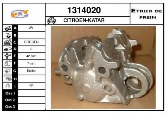 1314020 SNRA Brake System Brake Caliper