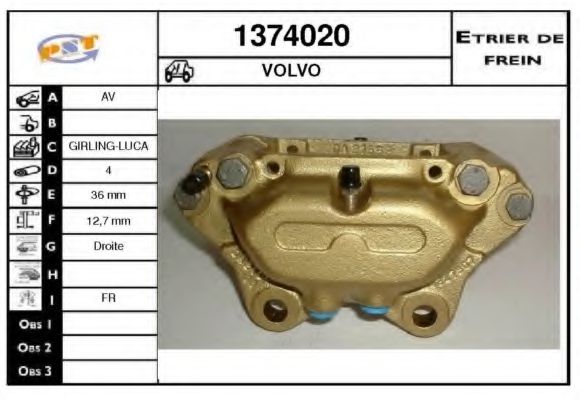 1374020 SNRA Brake System Brake Caliper