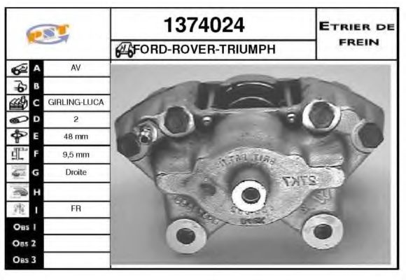 1374024 SNRA Brake System Brake Caliper