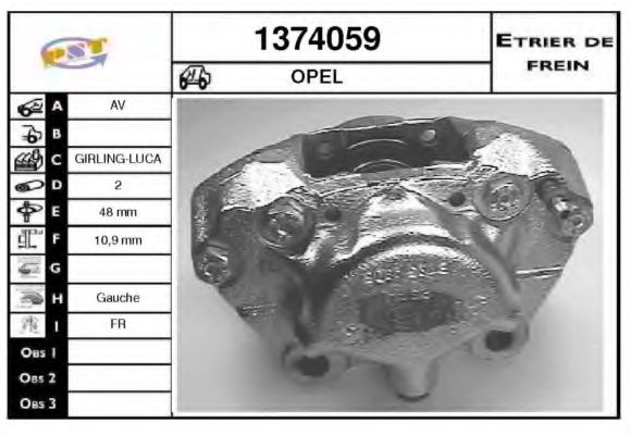 1374059 SNRA Brake System Brake Caliper