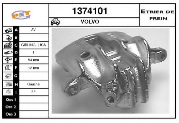 1374101 SNRA Brake System Brake Caliper