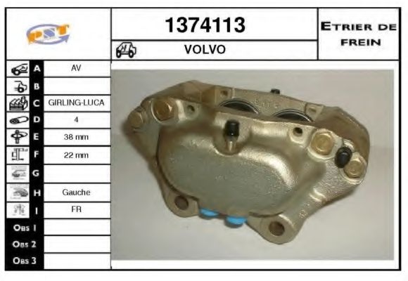 1374113 SNRA Brake System Brake Caliper