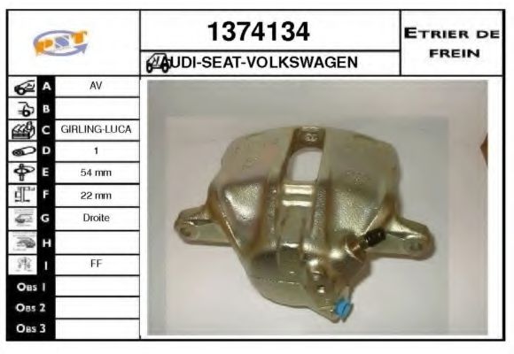 1374134 SNRA Brake System Brake Caliper