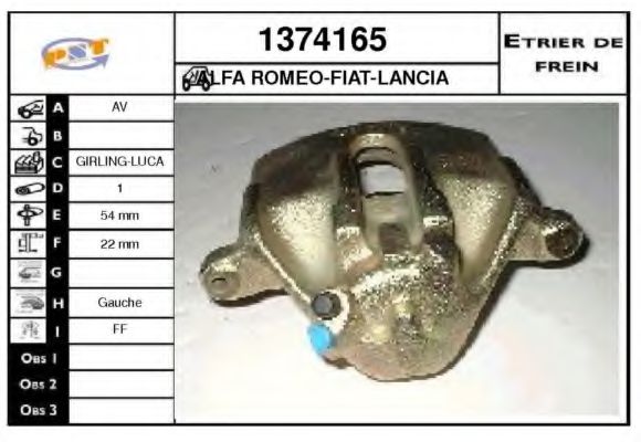 1374165 SNRA Brake System Brake Caliper