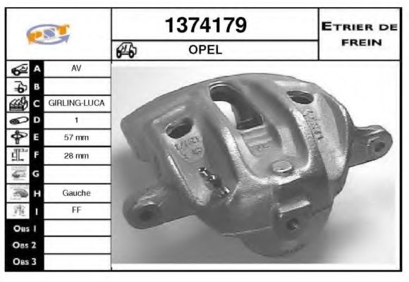 1374179 SNRA Brake System Brake Caliper