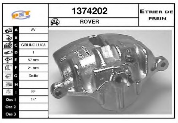 1374202 SNRA Brake System Brake Caliper