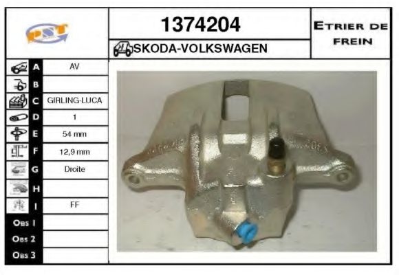1374204 SNRA Brake Pad Set, disc brake