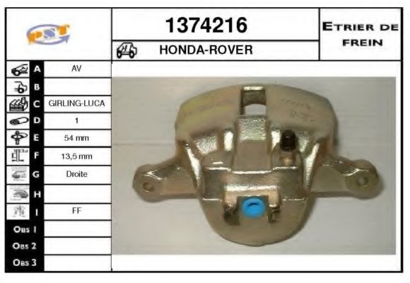 1374216 SNRA Brake System Brake Caliper