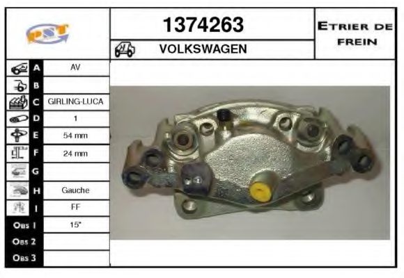 1374263 SNRA Brake System Brake Caliper