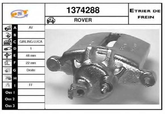 1374288 SNRA Brake System Brake Caliper